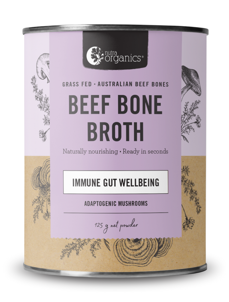 Nutra Organics Beef Bone Broth – Adaptogenic Mushroom 125g