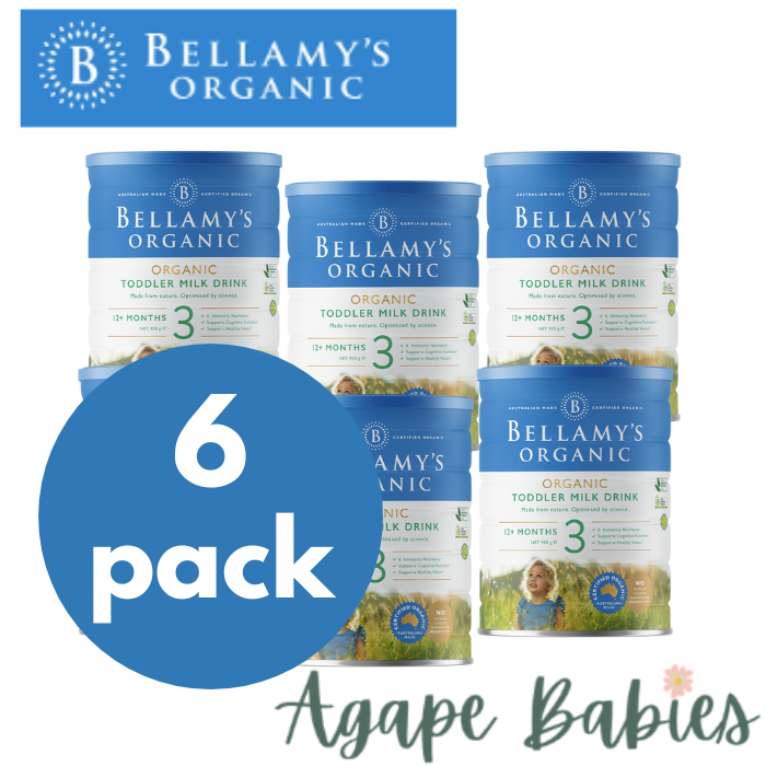 Bellamy's Organic Step 3 Toddler Milk (900g) - Pack of 6 Exp: 05/25