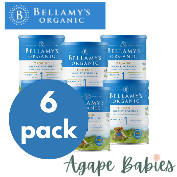Bellamy's Organic Step 1 Infant Milk (900g) 0-6M  - Pack of 6 Exp : 07/24