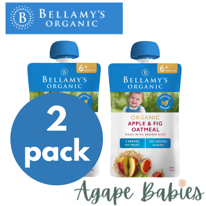 Bellamy's Organic Apple & Fig Oatmeal 120g (BUNDLE of 2) Exp: 08/24