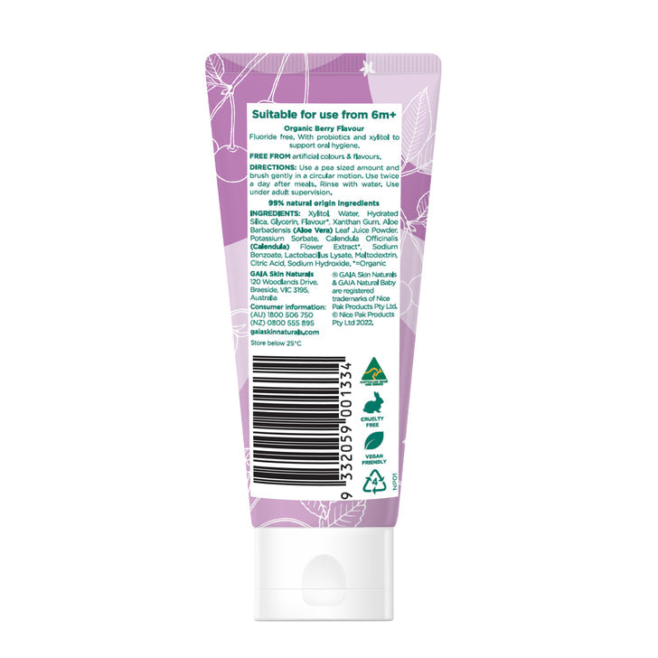 GAIA Natural Probiotic Toothpaste 50g  - Berry Burst Exp: 01/26
