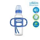 [2-Pack] Dr Brown's 8 oz/250 ml PP NN"Options Compatible" Sippy Spout Bottle W/Silicone Handles - Blue