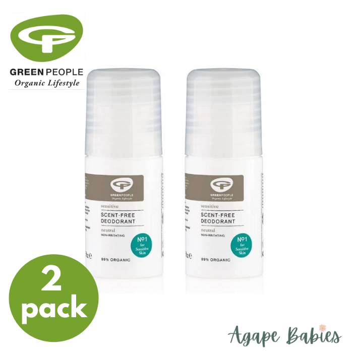 [Bundle Of 2] Green People Neutral Scent-free Deodorant, 75ml.Exp-12/25