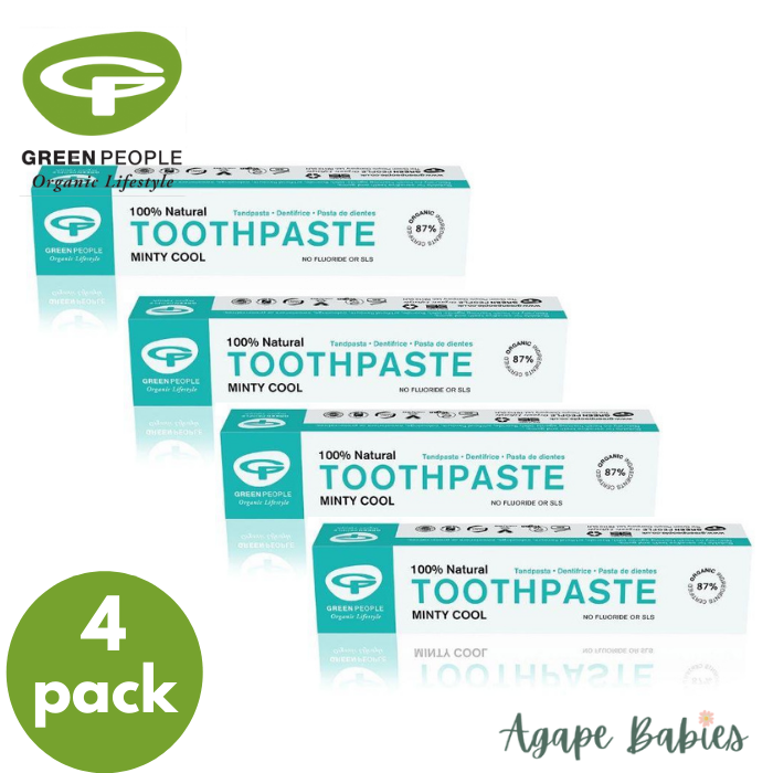 [Bundle Of 4] Green People Organic Minty Cool Toothpaste, 50 ml. Exp-05/26