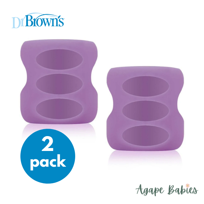 [Bundle of 2] Dr Brown's 5 oz/150 ml Wide-Neck Glass Bottle Sleeve - Purple