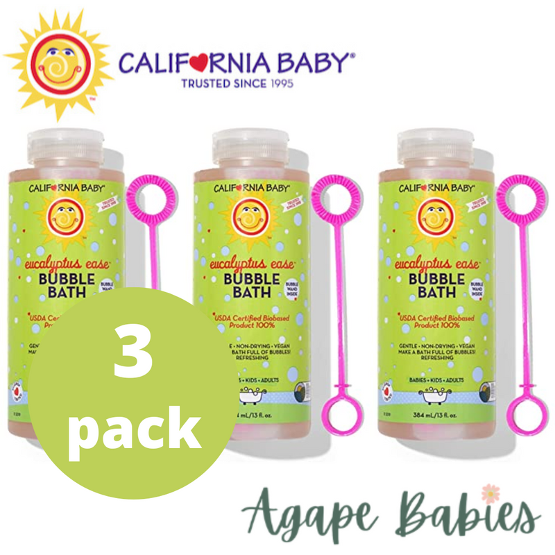 California Baby Bubble Bath: Eucalyptus Ease 13oz - PACK of 3 Exp: 01/23