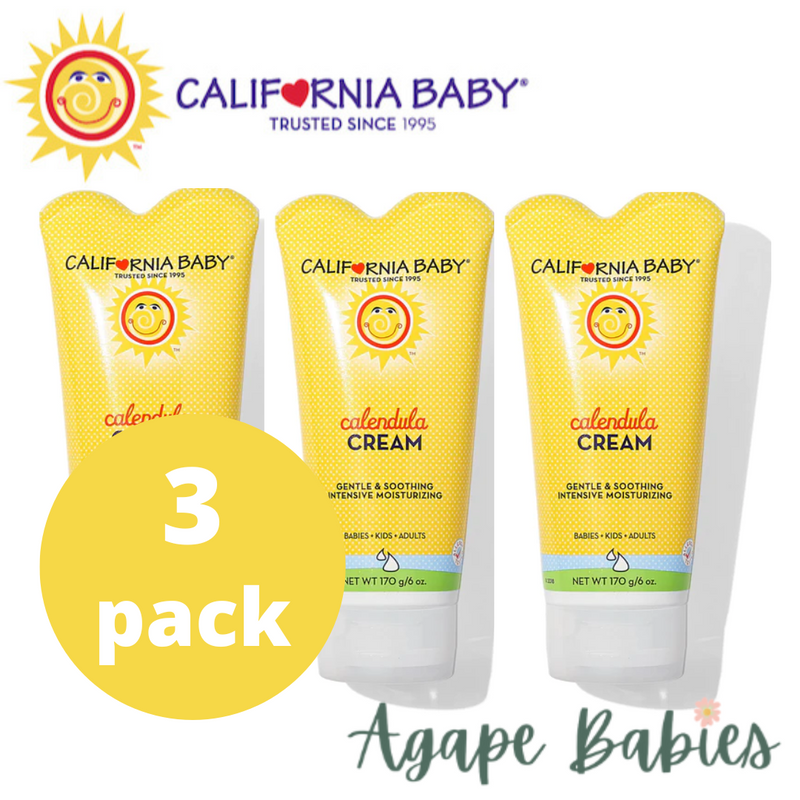 California Baby Calendula Cream Tube 6oz - Pack of 3 Exp: 04/24