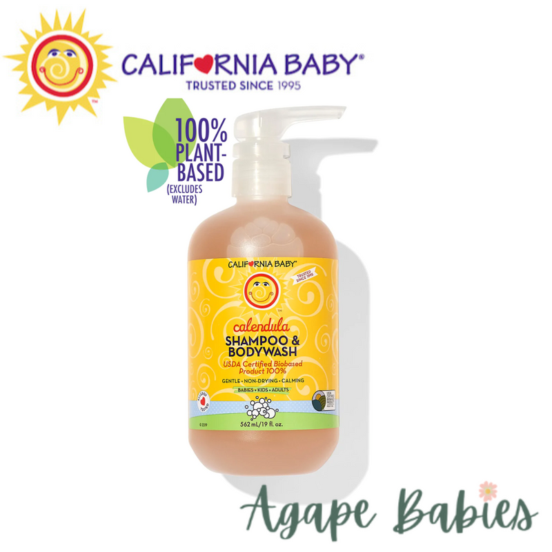 California Baby Shampoo & Body Wash: Calendula 19oz (Pack of 3) Exp: 11/23