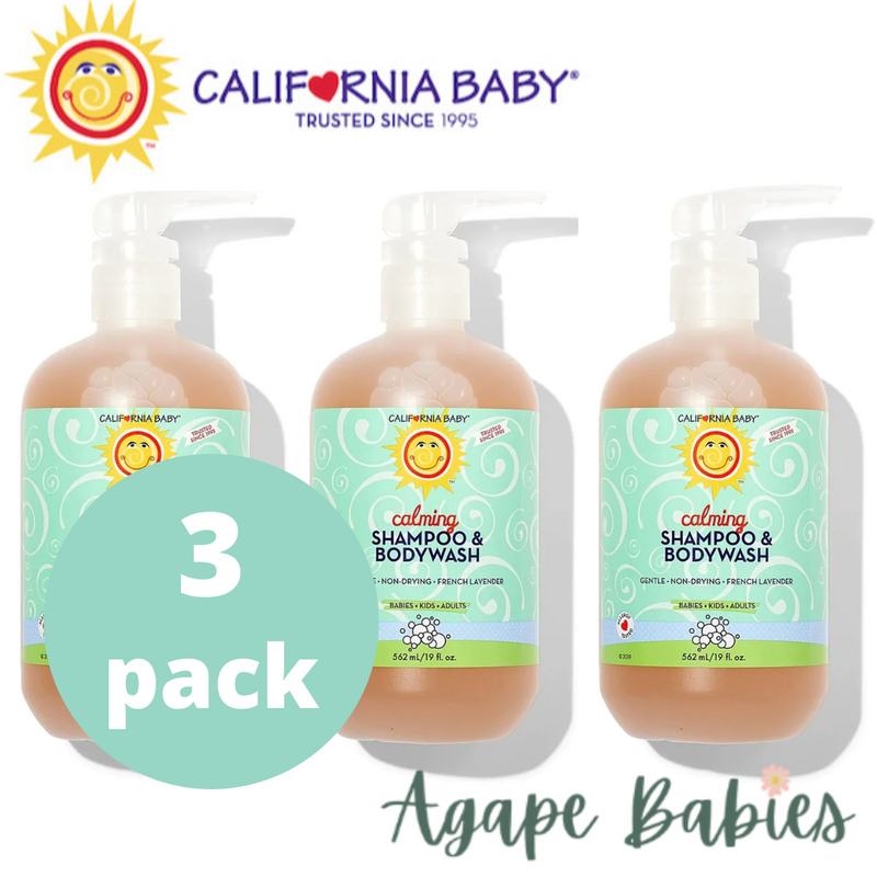 California Baby Shampoo & Body Wash: Calming 19oz (Pack of 3) Exp: 03/24
