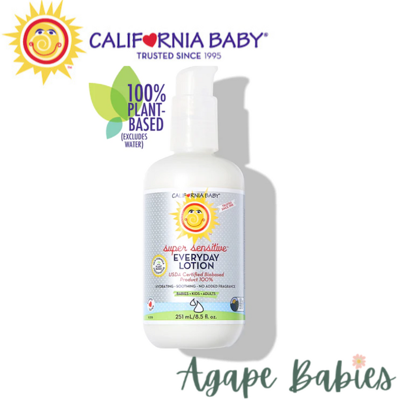 California Baby Super Sensitive Everyday Lotion (No Fragrance) 8.5oz (100% Plant Based) Exp: 10/23