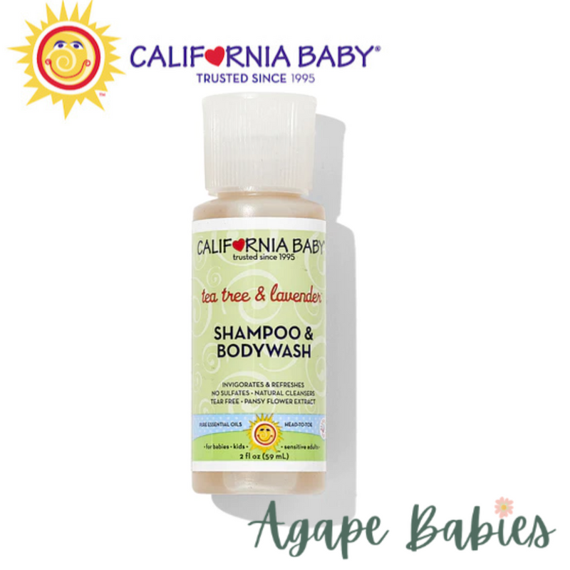 California Baby Travel Size 2oz - Tea Tree & Lavender Shampoo & Bodywash