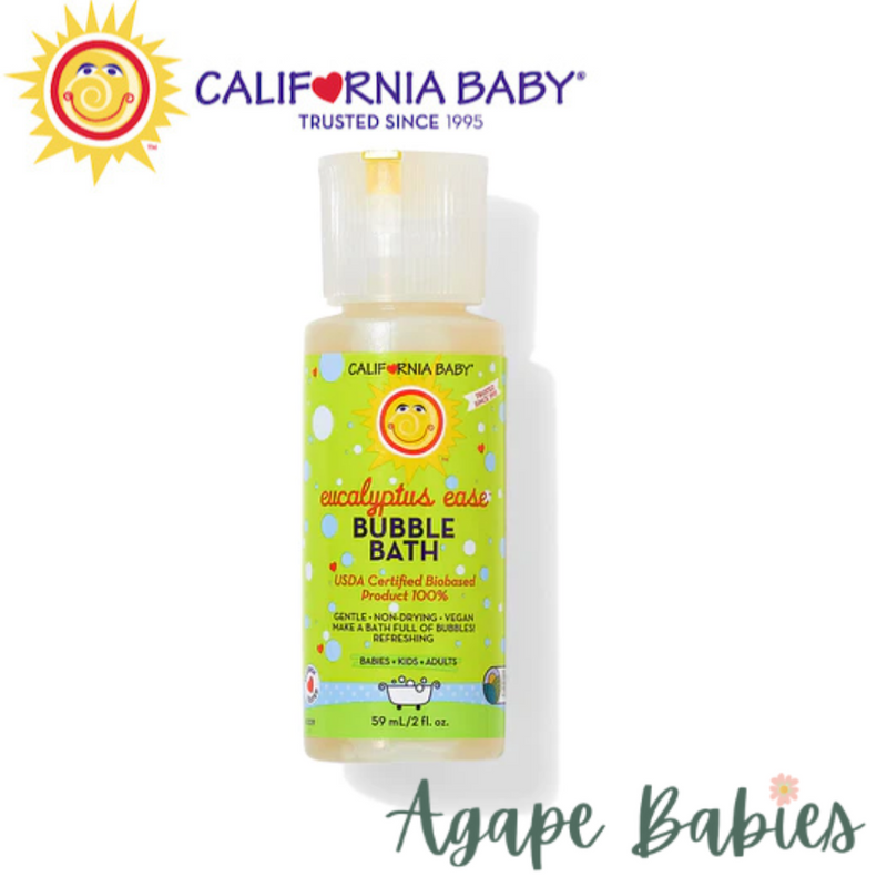 California Baby Travel Size 2oz Eucualyptus Ease Bubble Bath Exp: 10/22