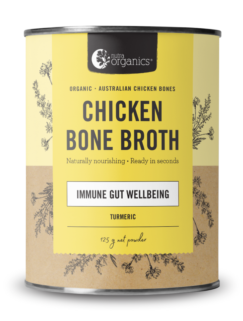 Nutra Organics Chicken Bone Broth – Turmeric 125g