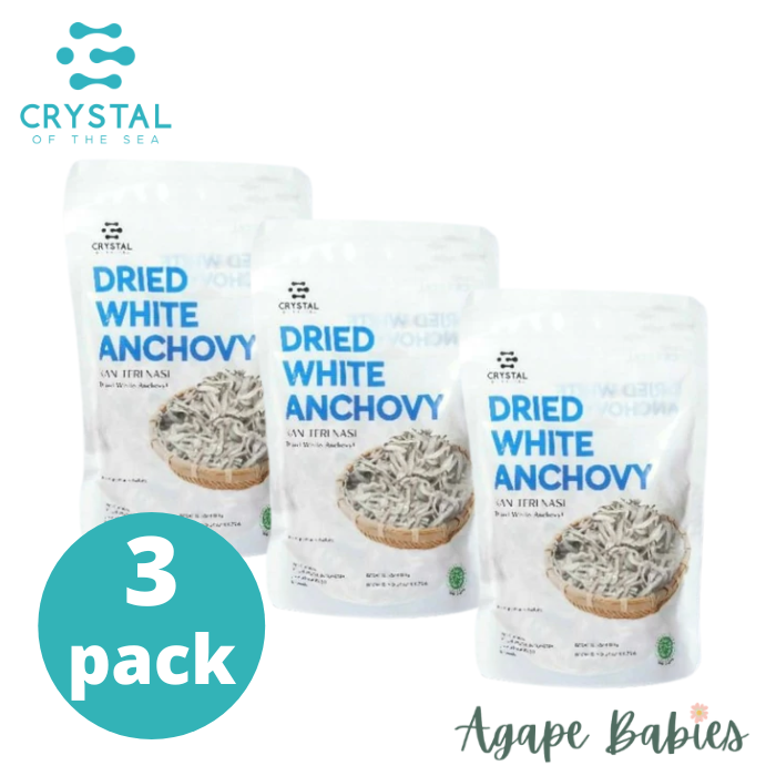 [3-Pack] Crystal of the Sea Dried White Anchovy (80g)