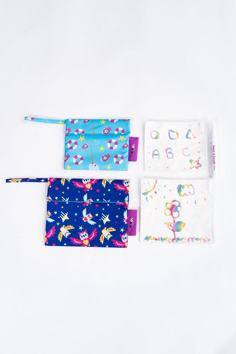 Tidy Tot Snack & Doodle™ Creative Snack Bags for Snack Time