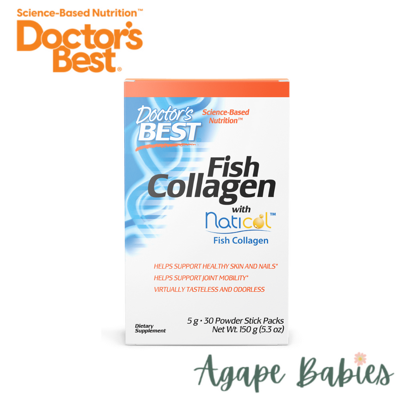 Doctor's Best Fish Collagen with Trumarine Collagen, 30 sticks