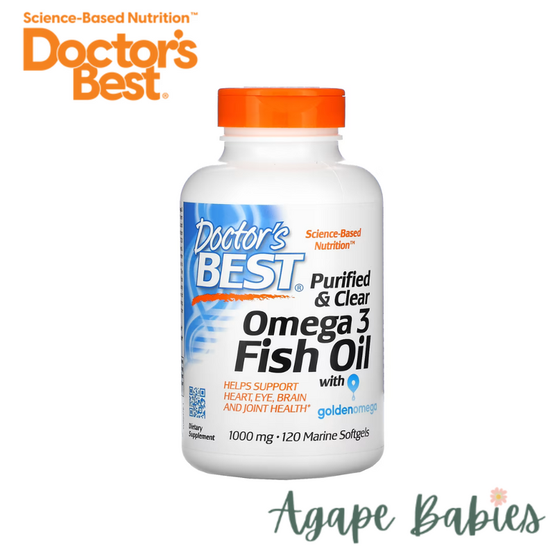 Doctor's Best Purified & Clear Omega 3 Fish Oil, 120 sgls.