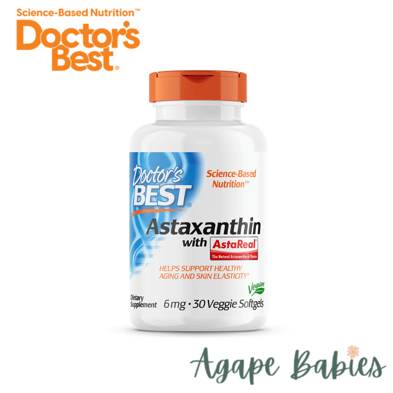 Doctor's Best Astaxanthin with AstaPure 6mg, 30 sgls