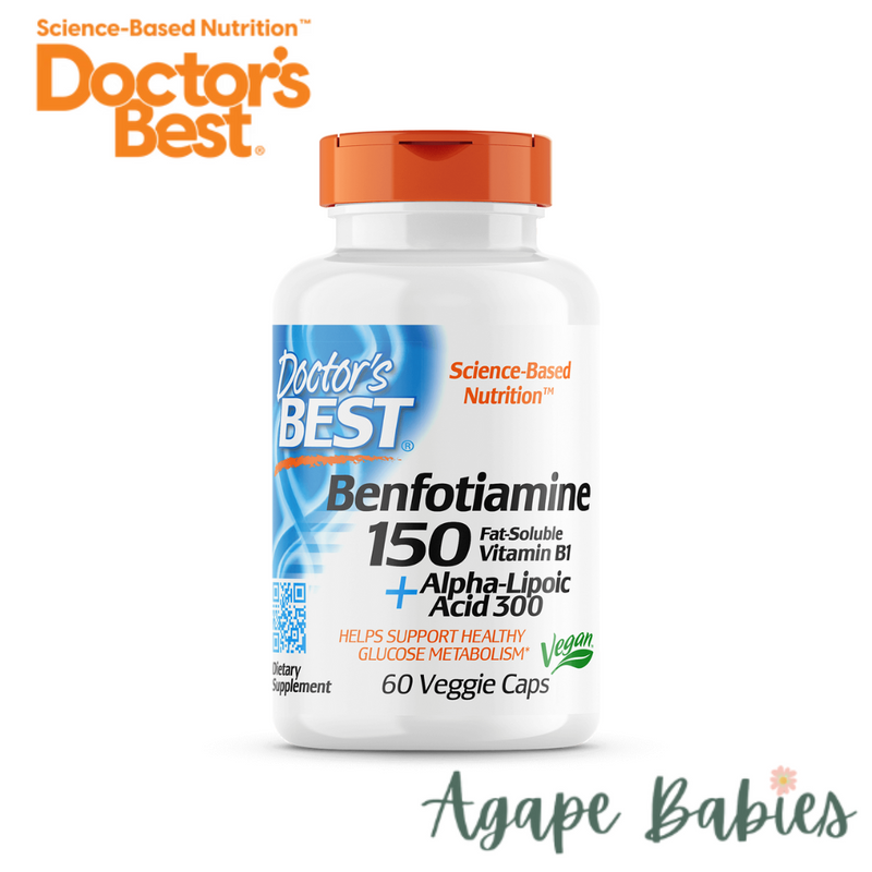 Doctor's Best Best Benfotiamine 150 + Alpha Lipoic Acid 300, 60 vcaps