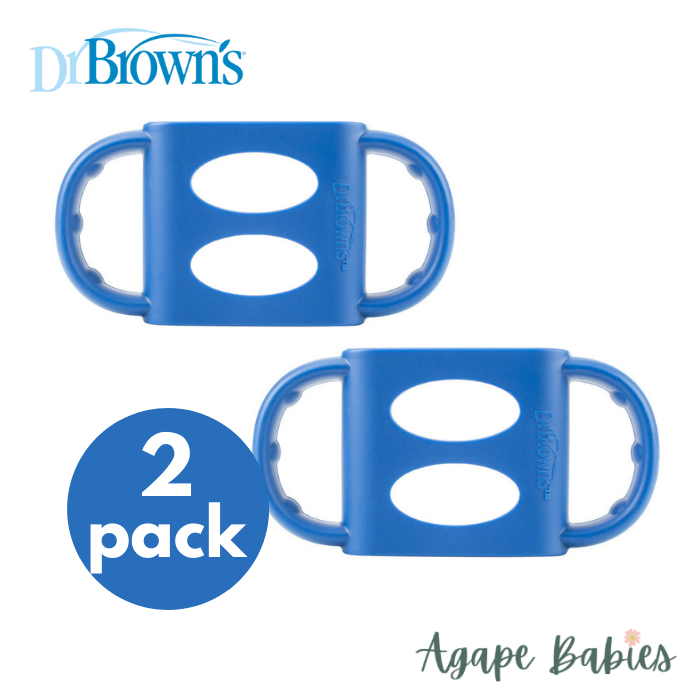 [2-Pack] Dr. Brown’s Narrow-Neck Silicone Handles - Blue