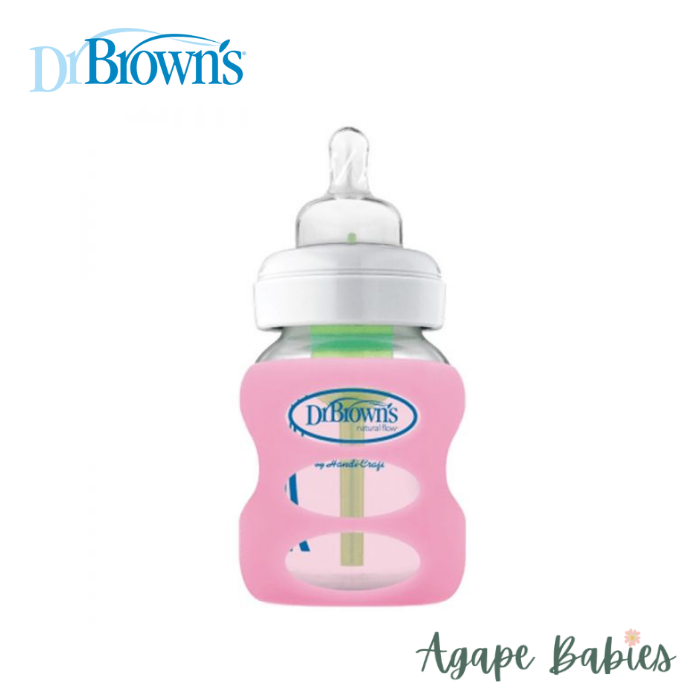 [Bundle of 2] Dr Brown's 4 oz/120 ml Narrow Glass Bottle Sleeve - Pink