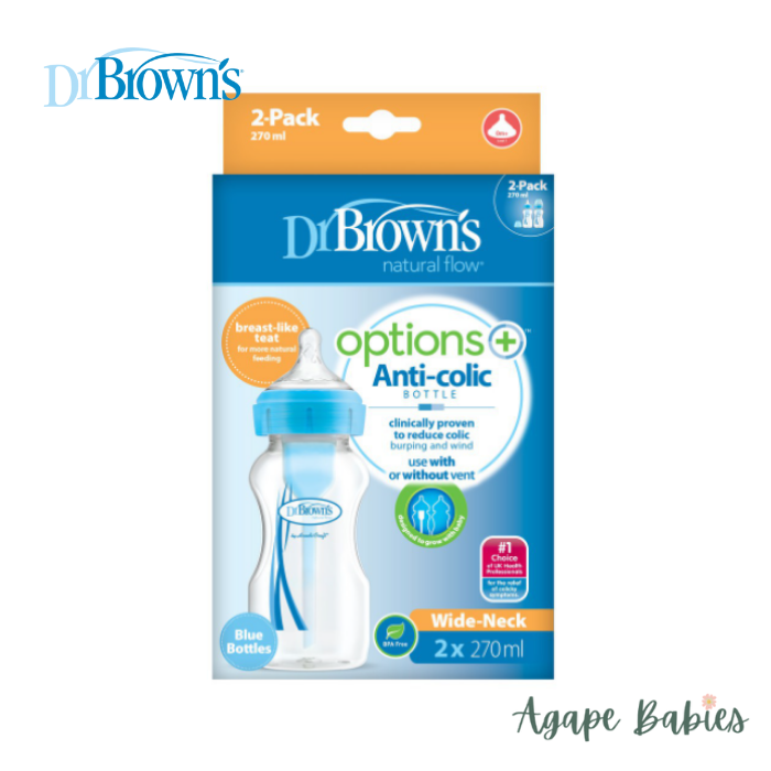 Dr Brown's Pesu Wide-Neck Options Bottle 9 OZ/270 ML (Twin-Pack)