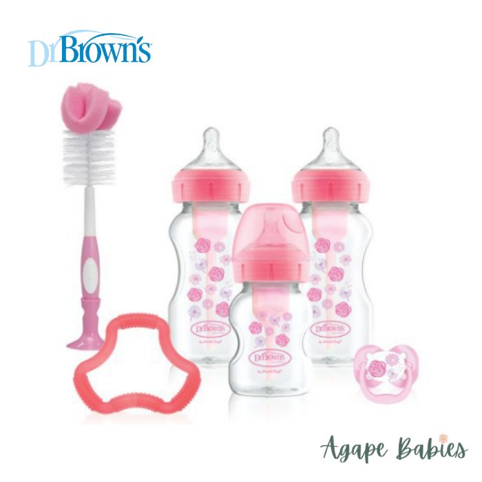 Dr Brown's PP Options+ Narrow-Neck Bottle Pink Gift Set