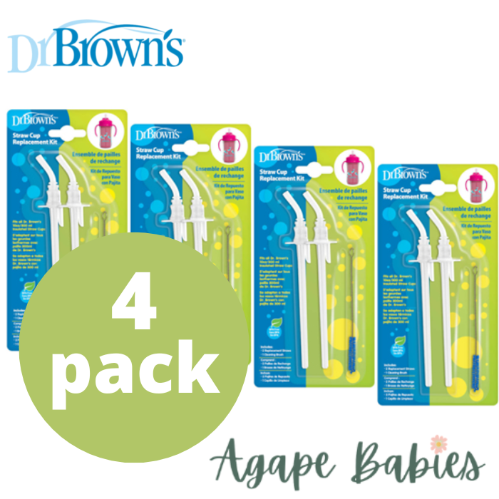 [4 Pack ] Dr. Brown's Insulated Straw Cup Replacement Kit, 2-Pack