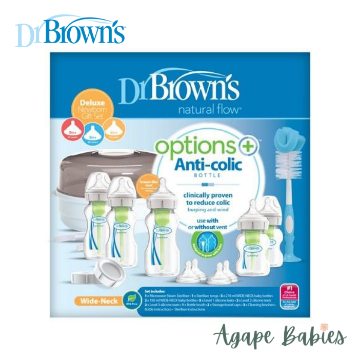 Dr Brown's Deluxe Newborn PP Wide Neck Option+Gift Set (Micster)
