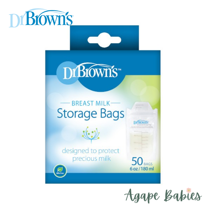 Dr. Browns Breastmilk Storage Bag (6oz / 180ml), 50-Pack