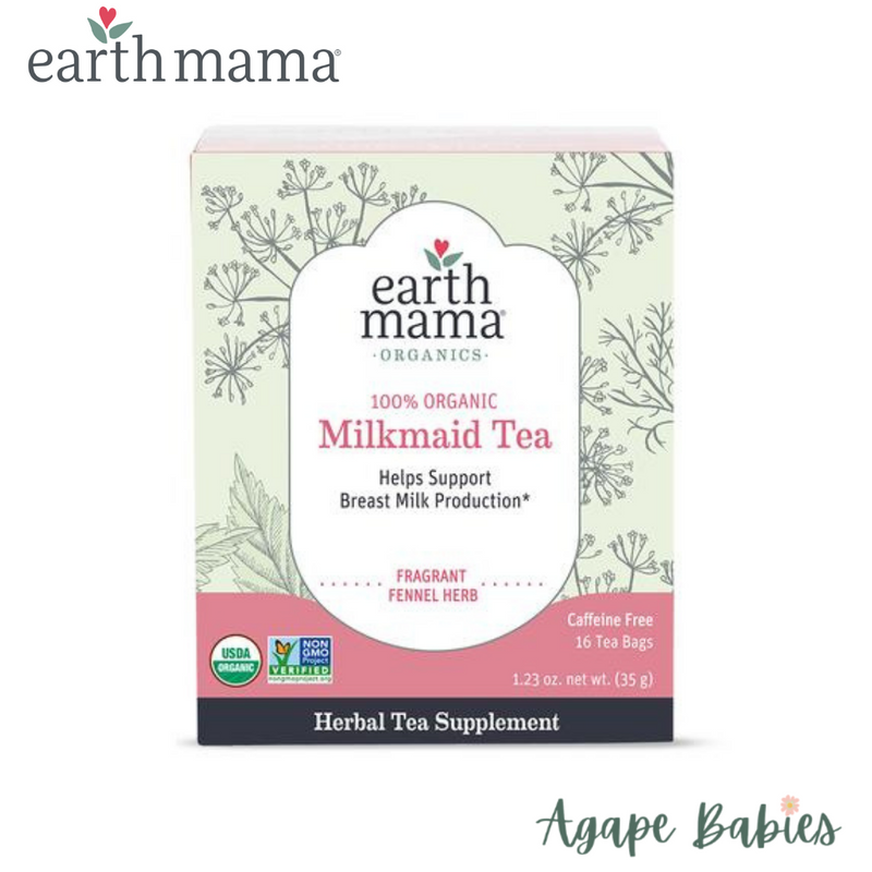 Earth Mama Angel Baby, Organic Milkmaid Tea, 16 Tea Bags Exp: 11/25
