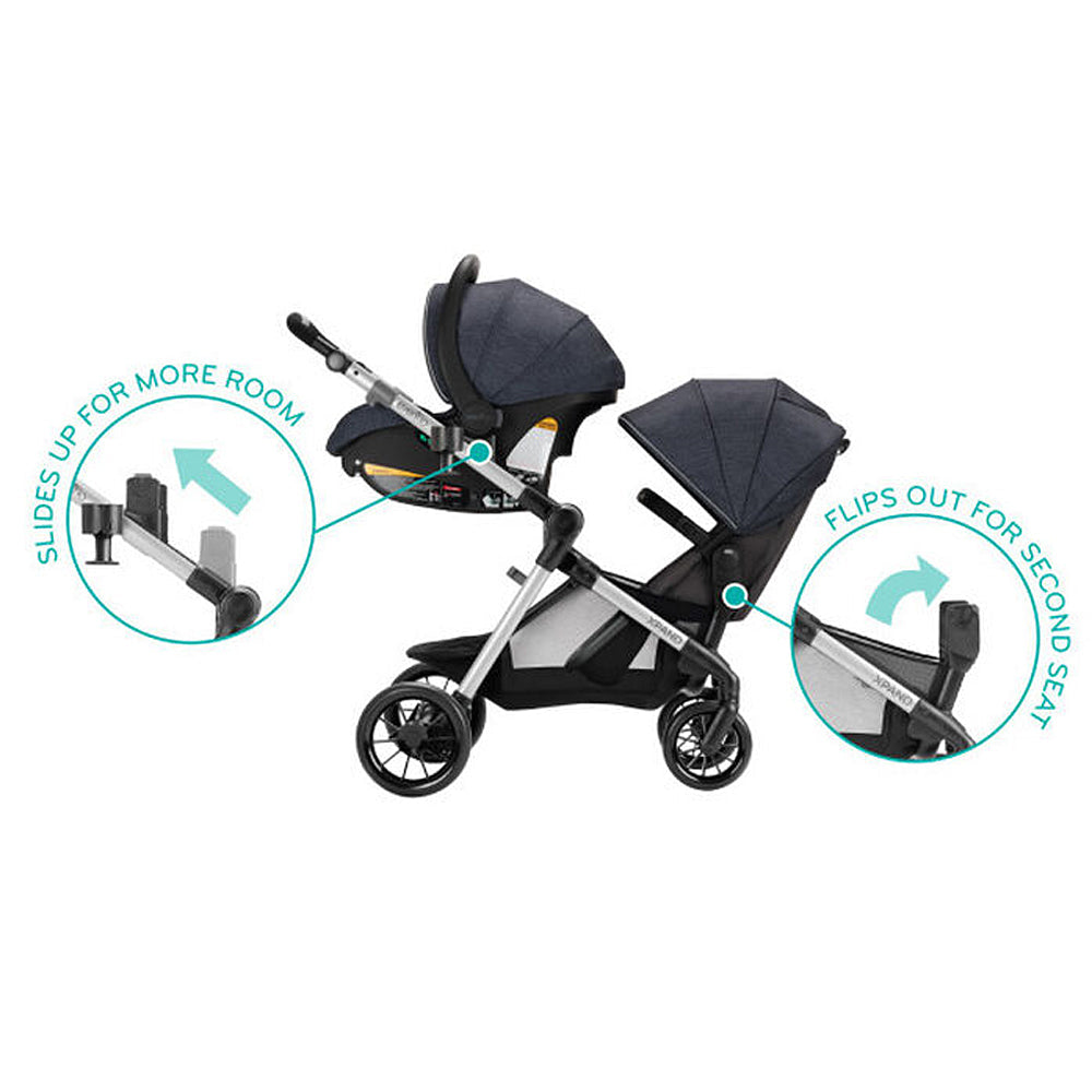 Evenflo Pivot Xpand Modular Travel System w SafeMax Infant Car Seat