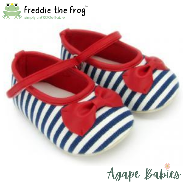 Freddie The Frog Pre Walker Shoes - Gwen Stripes Blue