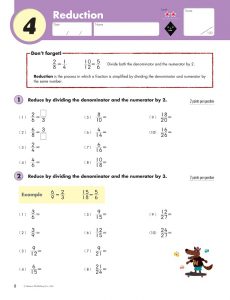 Kumon Grade 6 Math Workbook: Fraction
