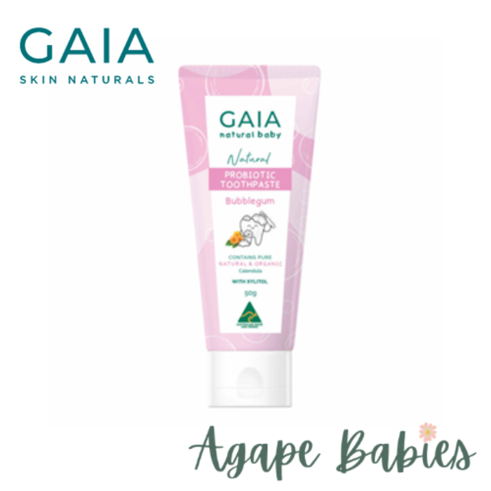 GAIA Natural Probiotic Toothpaste 50g  - Bubblegum Exp: 01/26