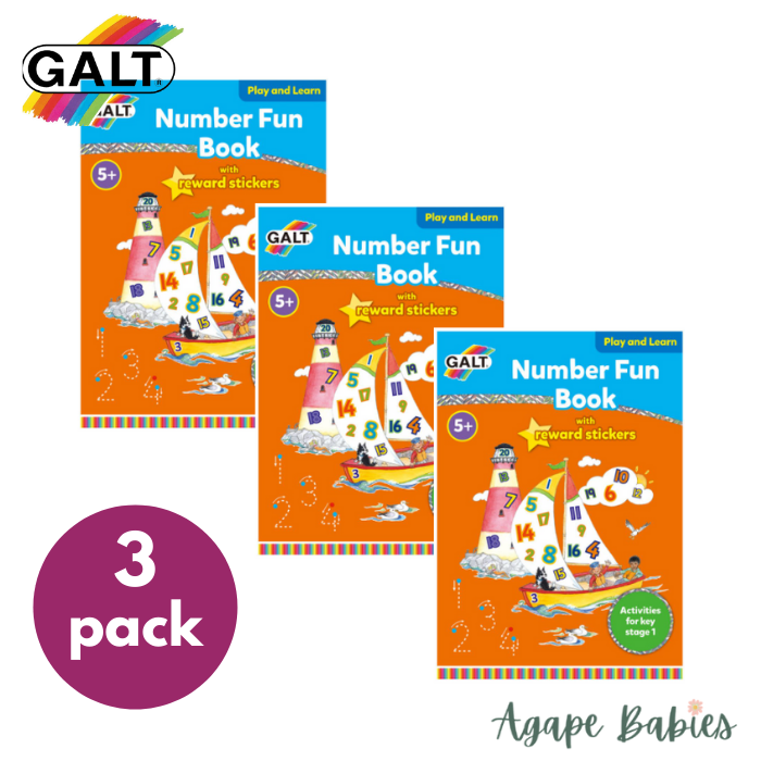 [Pack of 3] Galt Number Fun Book