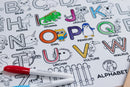 Growing Up Silicon Colouring Big Mat 40x30cm (with bag) - Alphabet(Upper Case)
