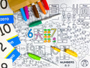 Growing Up Silicon Colouring Big Mat 40x30cm (with bag) - Numbers