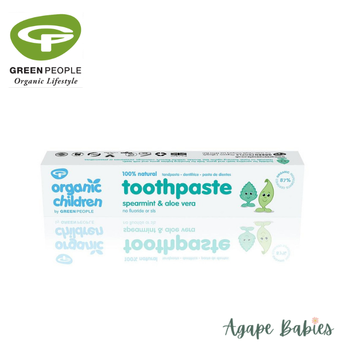 Green People Organic Children Spearmint & Aloe Vera Toothpaste 50ml Exp-12/25