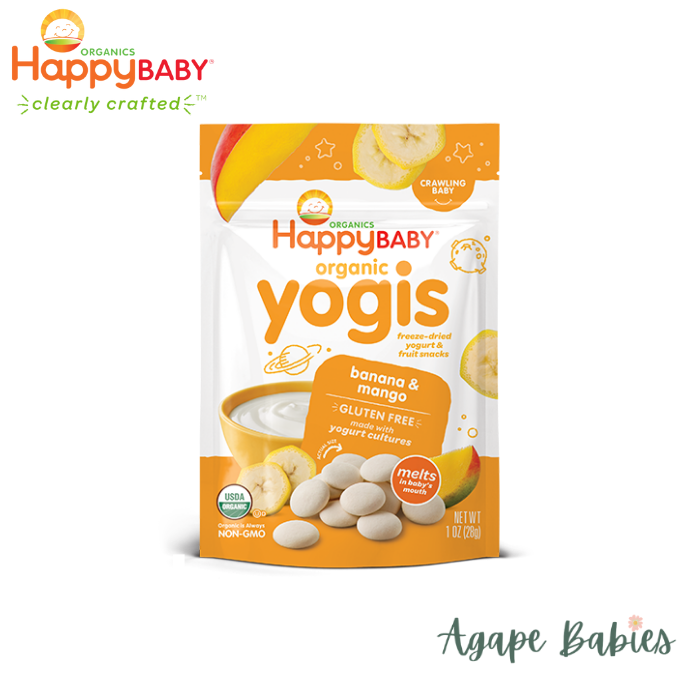 Happy Family Happy Baby Organic Yogis - Banana Mango, 28 g.Exp:
