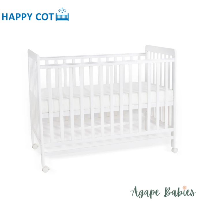 Happy Cot Happy Wonder + 5-in-1 Convertible Cot + 3" 100% Natural Latex Mattress + Bedding Set(3pcs)