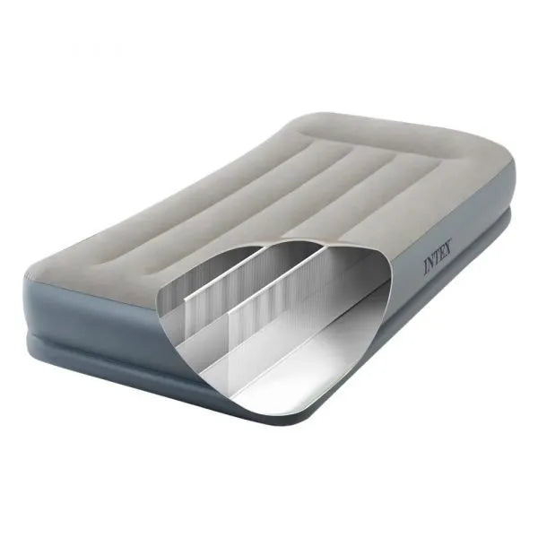 INTEX Pillow Rest Mid-Rise Airbed with Internal Pump - Twin Size