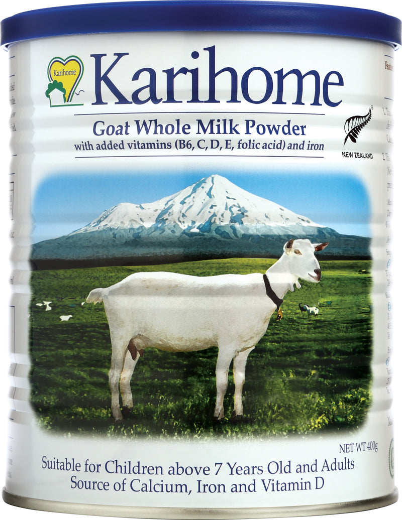 Karihome Goat Whole Milk Powder 400g - 7y+ (Made in New Zealand) - Pack of 6 Exp: 09/25