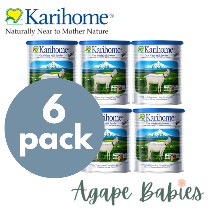 Karihome Goat Whole Milk Powder 400g - 7y+ (Made in New Zealand) - Pack of 6 Exp: 09/25
