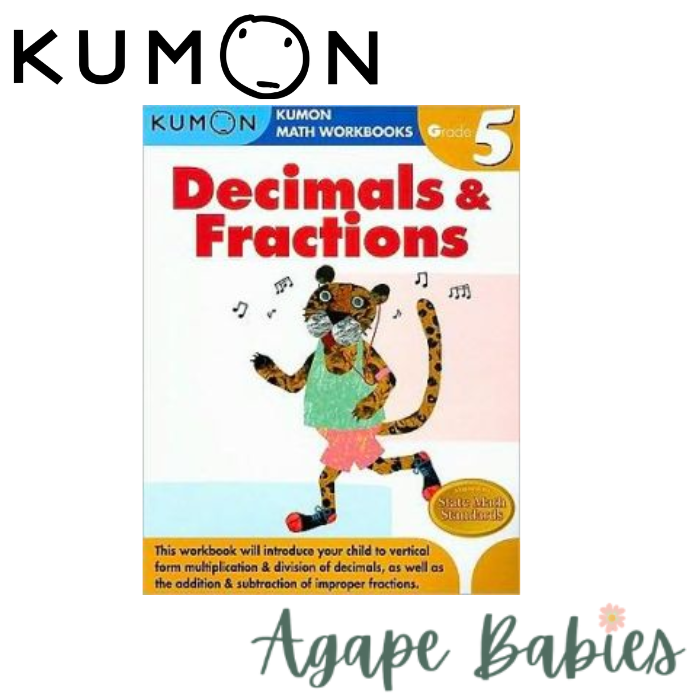 Kumon Grade 5 Math Workbook: Decimals & Fractions