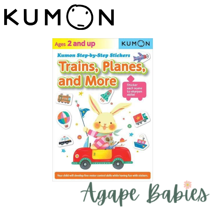 KUMON Step By Step Stickers: Trains, Planes & More