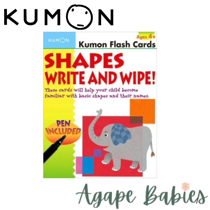 Kumon Flash Cards: Flash Cards: Shapes Write & Wipe (4 Years Up)