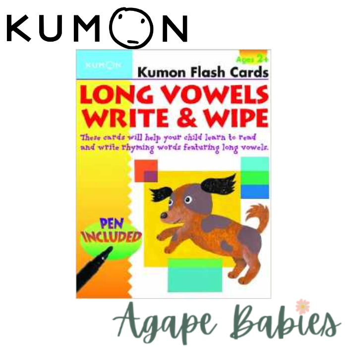 Kumon Flash Cards : Long Vowels Write & Wipe