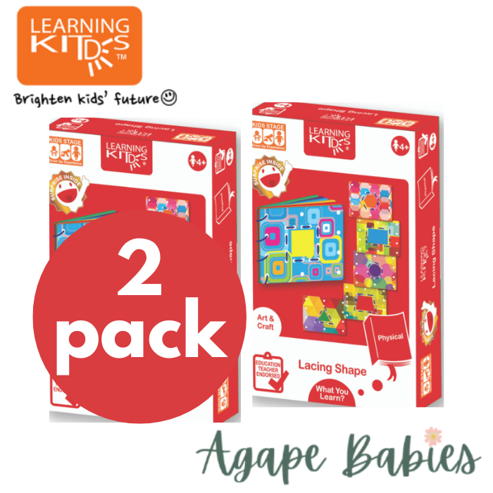 [Pack of 2] Learning Kitds Lacing Shapes