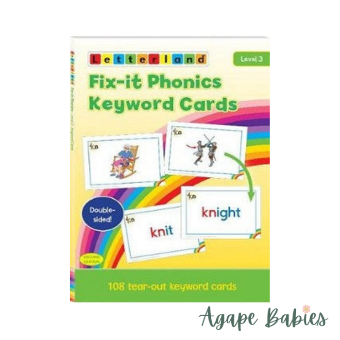 Letterland Fix It Phonics Keyword Cards Level 3 - 108 tear-out cards